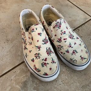 Flowered vans - Cream color
